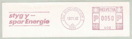 Schweiz / Helvetia 1988, Freistempel / EMA / Meterstamp Münchenstein, Energie Sparen/Économiser L'énergie/Save Energy - Altri & Non Classificati