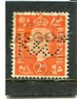 GREAT BRITAIN - 1938  2d   KGVI  PERFIN   K & C   FINE USED - Gezähnt (perforiert)