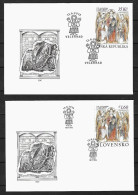 2013 Joint/Congiunta Czech Republik And Slovakia: BOTH OFFICIAL FDC'S: St. Cyril And Methodius - Joint Issues