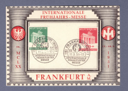 Bizone Gedenkkarte Internationale Fruhjars-Messe - SST - Frankfurt Main 11.3.51(HTTNGR-012) - Covers & Documents