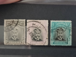 Rhodesia 1913 Yv 42, 47 & 50 (125) - Altri & Non Classificati