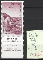 ISRAEL PA 17 Avec Tab ** Côte 4 € - Luftpost