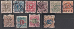 458 - Denmark Danimarca 1907 - Giornali - Cifra Al Centro N. 1/10. Cat. € 180,00. SPL - Used Stamps