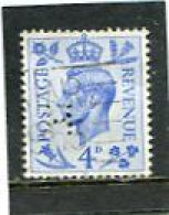 GREAT BRITAIN - 1950  4d   NEW COLOURS  PERFIN   H   FINE USED - Perforés