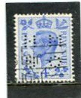 GREAT BRITAIN - 1950  4d   NEW COLOURS  PERFIN   HM SO   FINE USED - Gezähnt (perforiert)