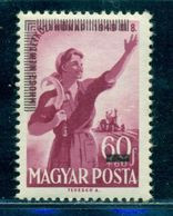 1952 Intl. Women's Day,Tractor,agriculture Women Worker,Hungary,1243overprint/NH - Other (Earth)