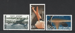 Timbre De Colonie Française Réunion Neuf * P-a N 42 /44 - Airmail