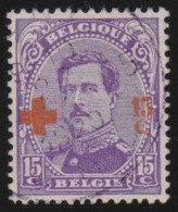 Belgie  .   OBP    .    154     .   O      .   Gestempeld     .   /   .    Oblitéré - 1918 Cruz Roja