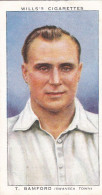 4 Tom Bamford, Swansea Town FC  - Wills Cigarette Card - Association Footballers, 1935 - Original Card - Sport - Wills