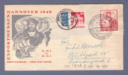 Bizone Ersttagbrief - Exportmessen Hannover 1949 SST -23.4.49 (HTTNGR-019) - Covers & Documents