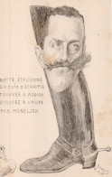 CPA  ORENS - Caricature - Satirique Et Politique - Botte Italienne Envoyée à CRISPI Par MENELICK - 1902 - Orens