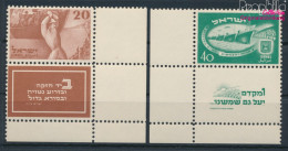 Israel 30-31 Mit Tab (kompl.Ausg.) Postfrisch 1950 Unabhängigkeit (10326319 - Ongebruikt (met Tabs)