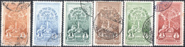 ETIOPIA, ETHIOPIA, ABISSINIA, INCORONAZIONE HAILE SELASSIE, 1930, FRANCOBOLLI USATI  Scott:ET 210,211,213-216 - Etiopia