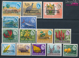 Rhodesien 9-22 (kompl.Ausg.) Postfrisch 1966 Aufdruckausgabe (10285546 - Rhodesia (1964-1980)