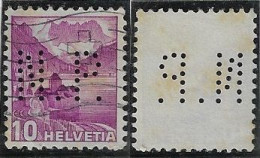 Switzerland 1910/1949 Stamp Perfin N.P. By N. Pedolin And Heirs Laundry Dye Shop Wool Spinning Chur Lochung Perfore - Perforés