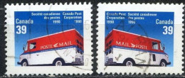 Canada U 1141/1142 (o) Usado. 1990 - Usati