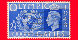 GB  UK GRAN BRETAGNA - Usato -  1948 - Re Giorgio VI - Giochi Olimpici Estivi 1948 - Londra - 2½ - Usati