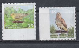 Lettonie N° 790a + 79 XX Faune : Oiseaux 2 Isolés De Carnet : Dentelé Sur 3 Cotés, Sans Charnière, TB - Lettland