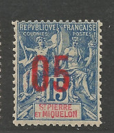 SAINT PIERRE ET MIQUELON N° 96 NEUF* TRACE DE CHARNIERE   / Hinge  / MH - Unused Stamps