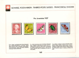 Schweiz Suisse PRO JUVENTUTE 1957: Zu WI 168-172 Mi 648-652 Yv 597-601 PTT-Sammelblatt Offiziell N° 160 (SBK CHF 10.00) - Brieven En Documenten