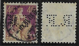 Switzerland 1913/1934 Stamp With Perfin R.F. By Randon-Friederich SA From Chene-Bourg GE Lochung Perfore - Perforadas