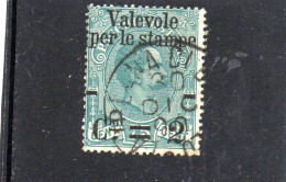 1899 Italia - Valevole Per Le Stampe - Oblitérés