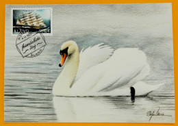 Åland - Exhibition Card Göteborg Frimärkets Dag 2003 - Sailing Ship Pommern Stamp MiNo 224 - Mute Swan Bird - Aland