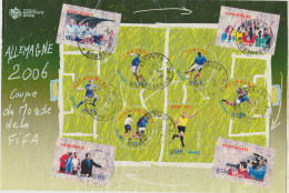 France 2006 FIFA Germany World Cup Football Complete Souvenir Sheet Used Cancelled - 2006 – Germany