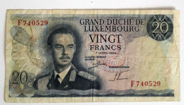 LUXEMBOURG - 20 FRANCS - 1966 - CIRC P 54 - BANKNOTES - PAPER MONEY - CARTAMONETA - - Luxemburgo