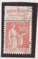 BANDE PUB -N°283  PAIX TYPE II -50c ROUGE -Obl - PUB -CONORD (MAURY 205) - Used Stamps