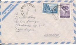 Argentina Air Mail Cover Sent To Denmark 25-12-1966 - Luchtpost