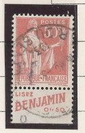 BANDE PUB -N°283  PAIX TYPE II -50c ROUGE -Obl - PUB -BENJAMIN - (MAURY 200) - Oblitérés