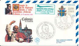 Vatican Cover Alitalia Flight Boeing 727 Vatican - Köln 15-11-1980 With Cachet - Brieven En Documenten