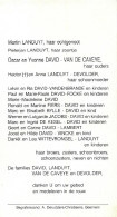 Bidprentje/doodsprentje David Christa 1963 - 1988 - Religion & Esotérisme