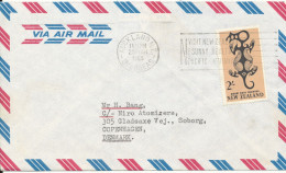 New Zealand Air Mail Cover Sent To Denmark Auckland Overseas 25-3-1965 - Poste Aérienne