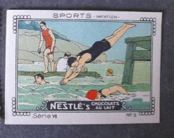 SUISSE NESTLE 1900' TOBLER CHOCOLATE PLONGEON DIVING NATATION  JEUX GAMES CHOKOLADO IMPERF ND - Natation