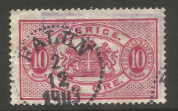 SWEDEN. OFFICIAL. 10o USED FALUN POSTMARK. ERRINGTON & MARTIN ADVERT ON REVERSE - Dienstzegels