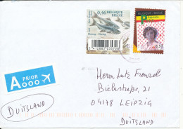 Belgium Cover Sent To Germany 5-3-2013 Topic Stamps Incl. FISH - Cartas & Documentos