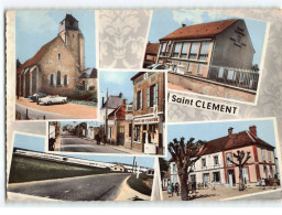 ST CLEMENT : Rue De La République, Mairie, Ecole De Filles, L'Eglise Et L'Usine Nouvelle - Très Bon état - Saint Clement