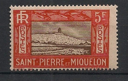 SPM - 1932-33 - N°YT. 157 - Phare 5f Rouge Et Brun - Neuf Luxe ** / MNH / Postfrisch - Unused Stamps