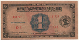 CHILE  1 Peso -(1/10 Condor)  P88a   Dated 12.09.1932 - Chile