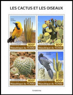 Tschad 2020**, Naturkunde: Vögel Und Kakteen / Chad 2020, MNH, Natural History: Birds And Cacti - Sukkulenten