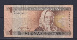 LITHUANIA - 1994 1 Litas Circulated Banknote - Lituanie