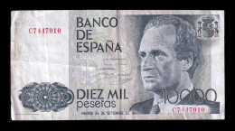 España Spain 10000 Pesetas 1985 Pick 161 Serie C Bc/Mbc F/Vf - [ 4] 1975-… : Juan Carlos I