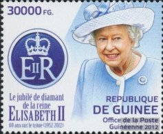 Guinea 9275 (complete. Issue) Unmounted Mint / Never Hinged 2012 Thronjubiläum Queen Elizabeth - Guinée (1958-...)
