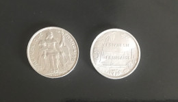 2 Pièces De Monnaie Polynésie 5 F - Polinesia Francesa