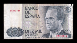 España Spain 10000 Pesetas 1985 Pick 161 Serie E Bc/Mbc F/Vf - [ 4] 1975-… : Juan Carlos I