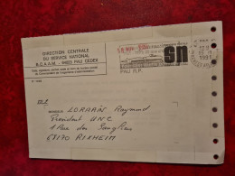 Lettre / Carte 1991  SERVICE NATIONAL PAU RP POUR RIXHEIM - Otros & Sin Clasificación