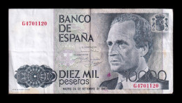 España Spain 10000 Pesetas 1985 Pick 161 Serie G Bc/Mbc F/Vf - [ 4] 1975-… : Juan Carlos I