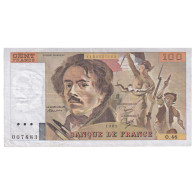 France, 100 Francs, Delacroix, 1981, O.46, TTB, Fayette:69.5, KM:154b - 100 F 1978-1995 ''Delacroix''